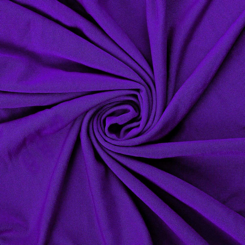 Peomeise Stretch Spandex Chair Cover for Wedding Party Dining Banquet Event (Purple, 25) - Image 5